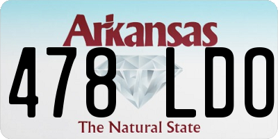 AR license plate 478LDO
