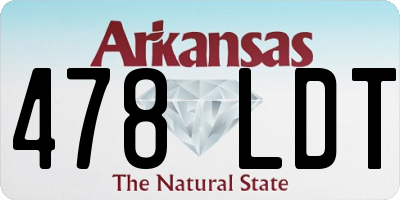 AR license plate 478LDT