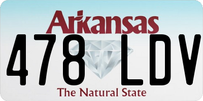 AR license plate 478LDV