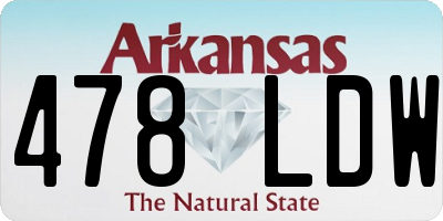 AR license plate 478LDW