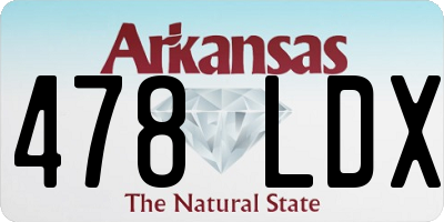 AR license plate 478LDX