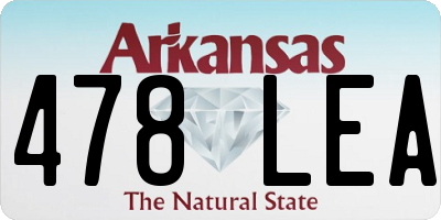 AR license plate 478LEA
