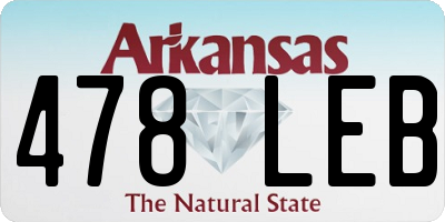 AR license plate 478LEB