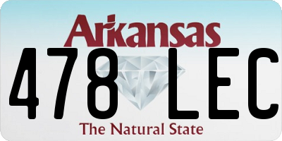 AR license plate 478LEC