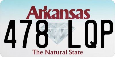 AR license plate 478LQP