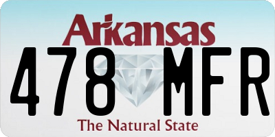 AR license plate 478MFR