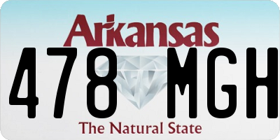 AR license plate 478MGH