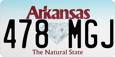 AR license plate 478MGJ