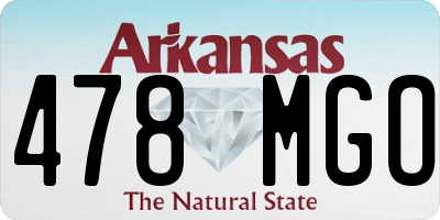 AR license plate 478MGO