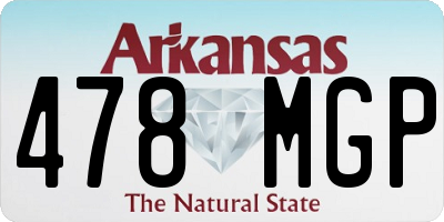 AR license plate 478MGP