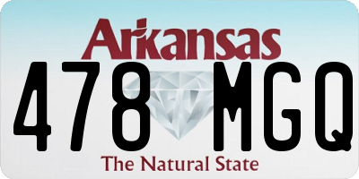 AR license plate 478MGQ