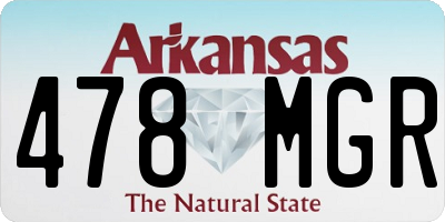 AR license plate 478MGR