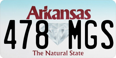 AR license plate 478MGS