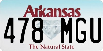 AR license plate 478MGU
