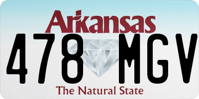 AR license plate 478MGV