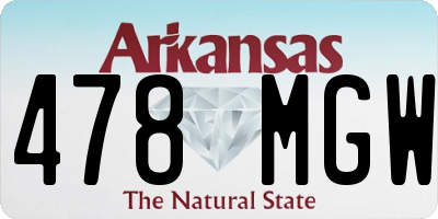 AR license plate 478MGW