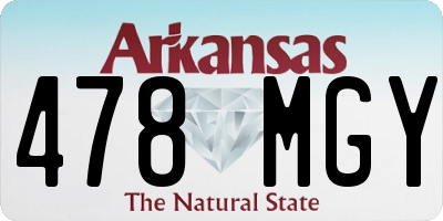 AR license plate 478MGY