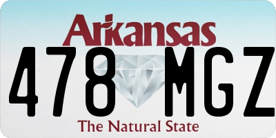 AR license plate 478MGZ