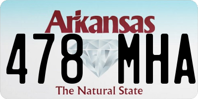AR license plate 478MHA