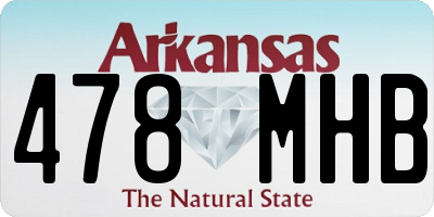 AR license plate 478MHB