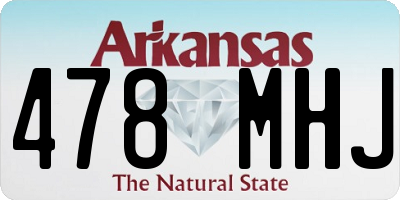 AR license plate 478MHJ