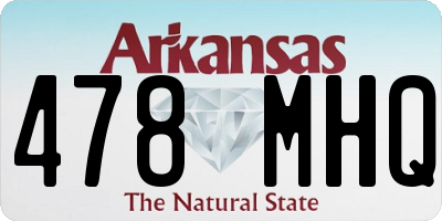 AR license plate 478MHQ