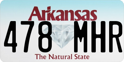 AR license plate 478MHR
