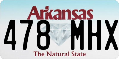 AR license plate 478MHX