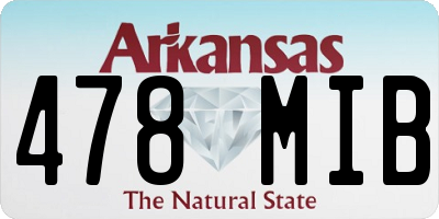 AR license plate 478MIB