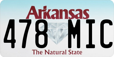 AR license plate 478MIC