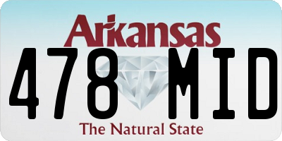 AR license plate 478MID