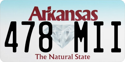 AR license plate 478MII
