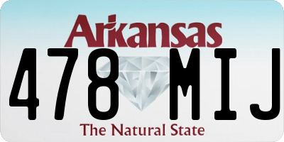 AR license plate 478MIJ