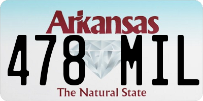 AR license plate 478MIL