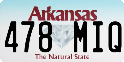AR license plate 478MIQ