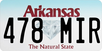 AR license plate 478MIR
