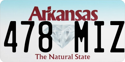 AR license plate 478MIZ
