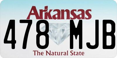 AR license plate 478MJB