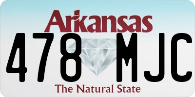 AR license plate 478MJC
