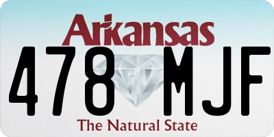AR license plate 478MJF