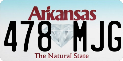 AR license plate 478MJG