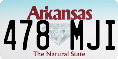 AR license plate 478MJI
