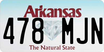 AR license plate 478MJN