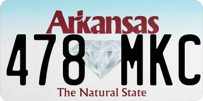 AR license plate 478MKC