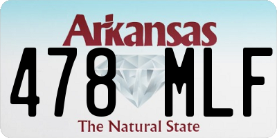 AR license plate 478MLF