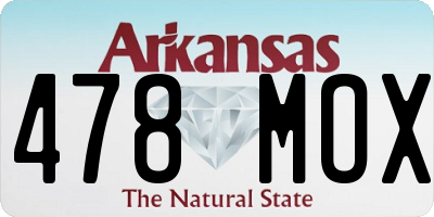 AR license plate 478MOX