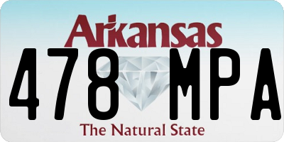 AR license plate 478MPA