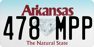 AR license plate 478MPP
