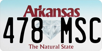 AR license plate 478MSC