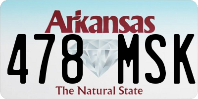 AR license plate 478MSK